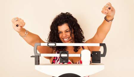 Happy Woman on Scale